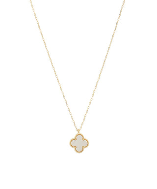 Colored Shell Clover Necklace
