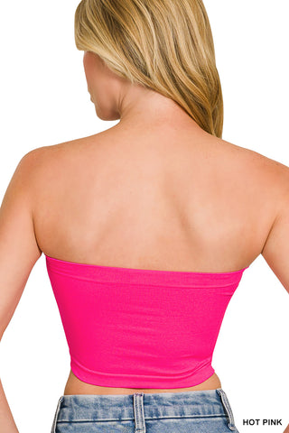 Zenana - Seamless 7" Bandeau - Hot Pink