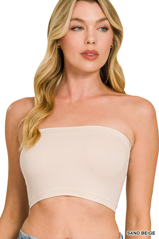 Zenana - Seamless 7" Bandeau - Sand Beige