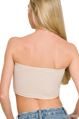 Zenana - Seamless 7" Bandeau - Sand Beige