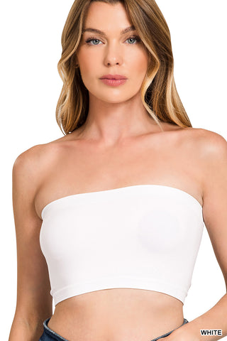 Zenana - Seamless 7" Bandeau - White