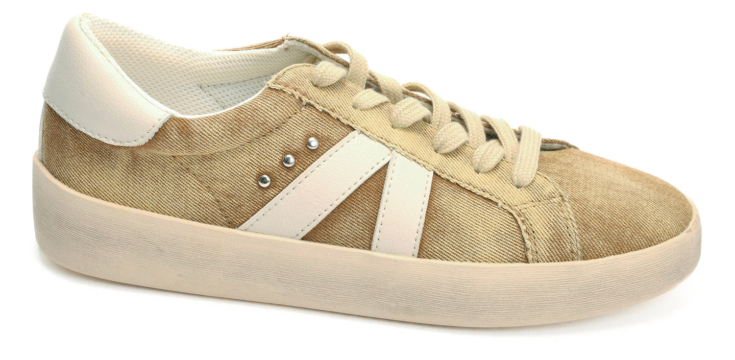 CORKYS No Chaser Sneaker - Washed Tan Denim