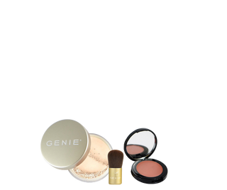 Nutratanicals foundation w/Make me blush 3 gram and small kabuki brush