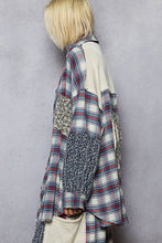 Load image into Gallery viewer, POL Vintage Washed Plaid Peace Patch Shirt Top
