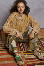 Load image into Gallery viewer, POL French Terry Stud Detail Floral Pattern Hoodie Knit Jacket
