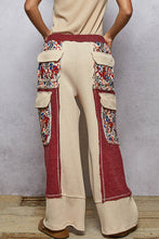 Load image into Gallery viewer, POL Thermal Quilted Detail Floral Knit Pants
