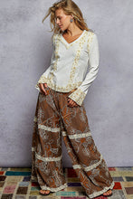 Load image into Gallery viewer, POL Crochet Lace Patch Embroidered Woven Floral Pattern Pants
