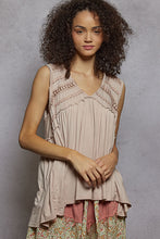 Load image into Gallery viewer, POL Sleeveless Loose Fit V-Neck Babydoll Casual Knit Top
