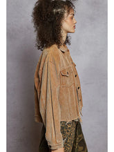 Load image into Gallery viewer, POL Pocket Front Button Down Corduroy Trucker Jacket
