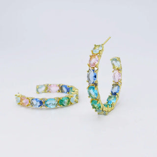 Treasure Jewels - Pastel Dreams Gold Hoop Earrings