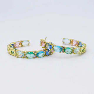 Treasure Jewels - Pastel Dreams Gold Hoop Earrings