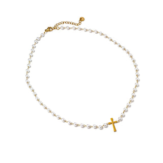 Pearl Cross Necklace