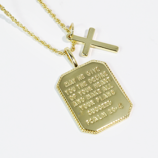 Treasure Jewels - Psalm 20:4 Gold Necklace