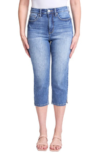 RFM Essential High Rise Capri Jeans with Tummy Control – Slimming Stretch Denim
