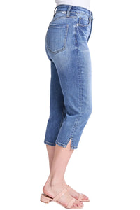 RFM Essential High Rise Capri Jeans with Tummy Control – Slimming Stretch Denim