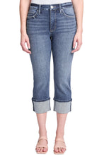 Load image into Gallery viewer, RFM High Rise Cuff Capri Jeans with Fold Over Hem – Slimming Tummy Control
