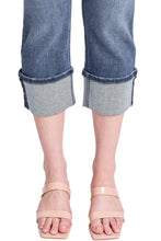 Load image into Gallery viewer, RFM High Rise Cuff Capri Jeans with Fold Over Hem – Slimming Tummy Control
