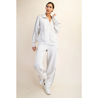 Rae Mode Modal Scuba Piping Quarter Zip Pullover