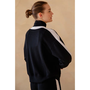 Rae Mode Modal Scuba Striping Zip Up Jacket