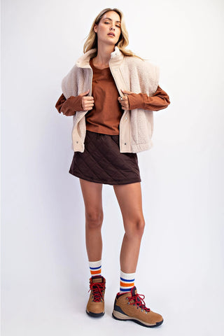 Rae Mode Oversized Micro Sherpa Vest