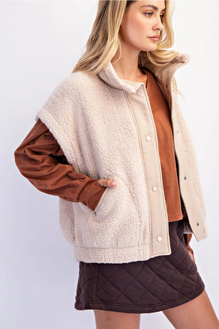Rae Mode Oversized Micro Sherpa Vest