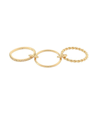 3 Row Chain CZ Ring