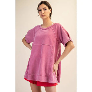 Rae Mode - Berry Love Oversized Short Sleeve Tunic