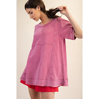 Rae Mode - Berry Love Oversized Short Sleeve Tunic