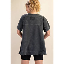 Load image into Gallery viewer, Rae Mode - Black Oversized Short Sleeve Tunic
