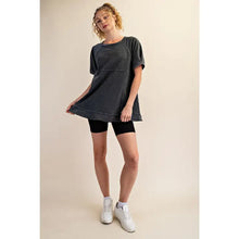 Load image into Gallery viewer, Rae Mode - Black Oversized Short Sleeve Tunic
