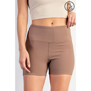 Rae Mode - DK Mocha Nylon Rib Biker Pant with Side Pockets