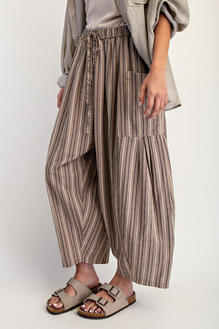 Rae Mode - Khaki Combo Wide Stripe Pants