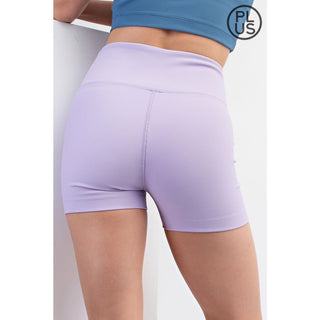 Rae Mode - Lavender Nylon Rib Biker Pant with Side Pockets