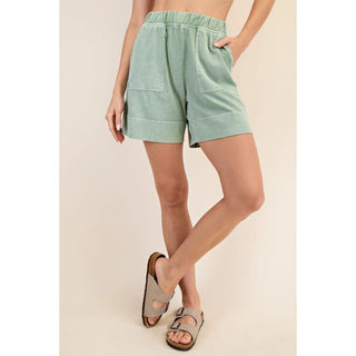 Rae Mode - Mint Latte Mineral Washed Pocket Short