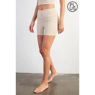 Rae Mode - Seashell Nylon Rib Biker Pant with Side Pockets