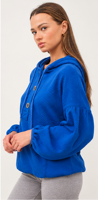 The Greii - Jacquard Knit Top - Royal Blue