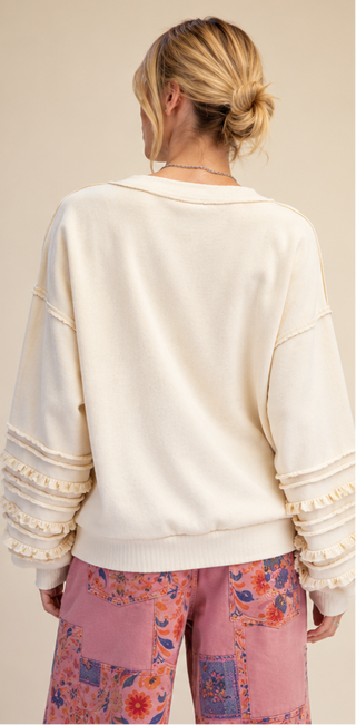 Easel - Washed Terry Knit Tunic