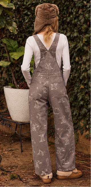 Oddi - Cowboy Motif Printed Overall