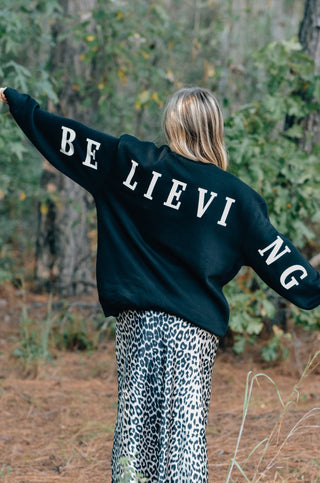 Don't Stop Believing Black Sweatshirt