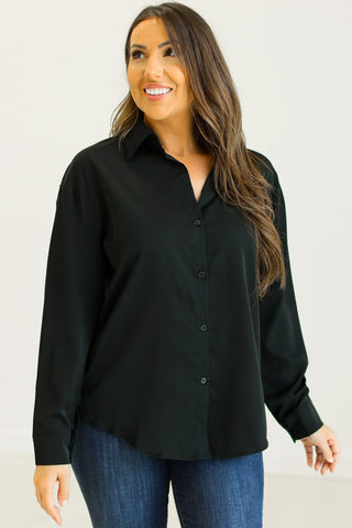 Grace + Emma Kathryn Classic Button-Up Black