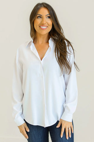 Grace + Emma Kathryn Classic Button-Up White