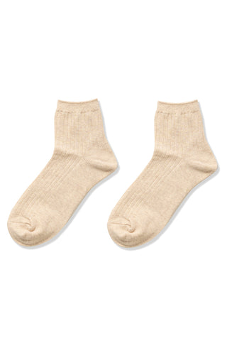 Zenana - Cotton Crew Sock - H Beige