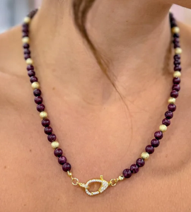 Treasure Jewels Just The Girl Gemstone Beaded Necklace With Lobster Claw