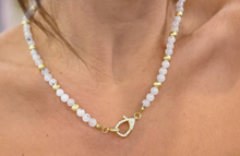 Load image into Gallery viewer, Treasure Jewels Just The Girl Gemstone Beaded Necklace With Lobster Claw
