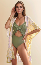 Load image into Gallery viewer, Davi &amp; Dani Floral Cardigan -Taupe-  DJ10588

