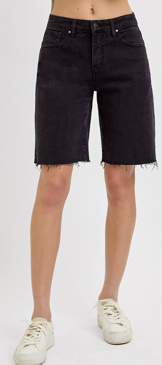 Risen Tummy Control Mid-Rise Relaxed Fit Bermuda Shorts