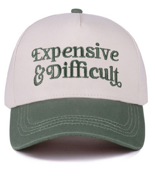 Expensive & Difficult Two Tone Canvas Cotton Cap