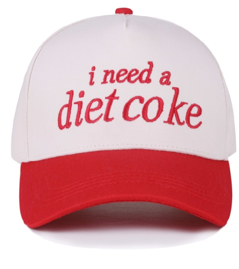I Need A Diet Coke Two Tone Canvas Cotton Cap