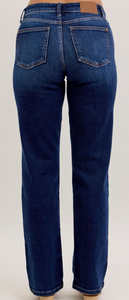 Judy Blue Mid Rise Straight Dark Wash Jean