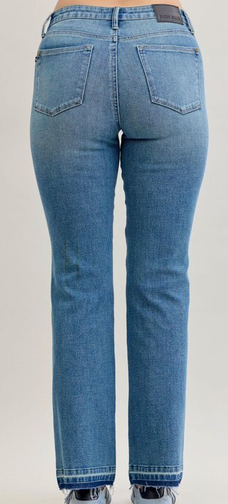 Judy Blue Mid Rise Slim Bootcut Tummy Control Jeans – Medium Wash | Flattering Denim